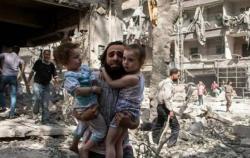 Sekolah di Ghouta Timur Dihantam 3 Rudal, 15 Anak Tewas