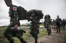 Tim Satgas Kesehatan TNI Tiba di Pedalaman Asmat
