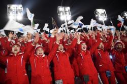 Intip Aksi Pemandu Sorak Korut di Olimpiade Musim Dingin 2018