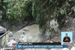 Longsor di Bali Rusak Rumah dan Kendaraan Warga