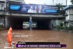 Hujan Deras, Sejumlah Jalan Utama di Jakarta Tergenang Banjir