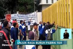 Ricuh Aksi Solidaritas Ribuan Buruh Pabrik Teh di Bogor