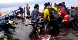 Kapal Pengangkut Tim Jelajah 3 Pulau Karam di Danau Matano