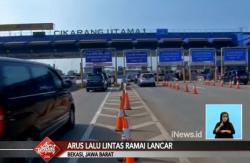 Sempat Macet Parah, Arus Lalu Lintas di Gerbang Tol Cikarang Utama Ramai Lancar