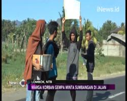 Kelaparan, Warga Korban Gempa di Lombok Utara Terpakasa Minta-Minta di Jalan