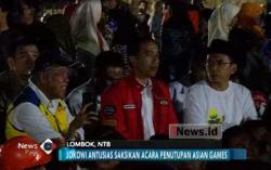 Penutupan Asian Games, Jokowi Nonton Bareng Korban Gempa di Lombok
