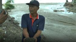 Material Erupsi Gunung Anak Krakatau Penuhi Pesisir Rajabasa Lampung