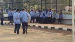 Puluhan PNS Pemprov DKI Telat Ikut Upacara HUT ke-73 Indonesia