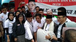 Ma'ruf Lepas Bantuan Relawan Remaja untuk Korban Tsunami di Banten