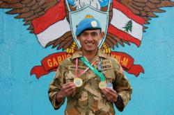 Jadi yang Tercepat, Pratu Ahmad Khariri Juara Lari 5 Km di Beirut