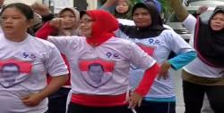 Caleg Partai Perindo Ajak Warga Srengseng Senam Sehat