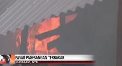 Korsleting Listrik, Pasar Pagesangan di Mataram Ludes Terbakar