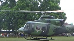 Heli TNI AD Mendarat Darurat akibat Baling-Baling Terlilit Tali Layangan di Bali