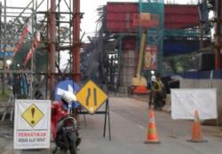 Ini Penyebab Coran Tiang Pancang Tol BORR di Jalan Soleh Iskandar Bogor Ambruk