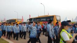 Tiba di Pulau Reklamasi, Ribuan ASN DKI Bersiap Upacara HUT Kemerdekaan RI