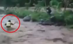 Video Viral Aksi Heroik Kades di Probolinggo Selamatkan Warga Terseret Arus Banjir