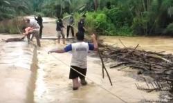 Diguyur Hujan Deras, Calon Ibu Kota Negara Penajam Paser Utara Kebanjiran
