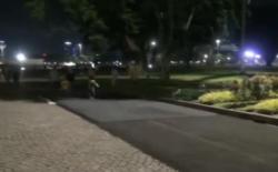 Video Penampakan Uji Coba Lapisan Aspal Formula E di Monas