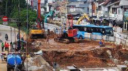 Penampakan Proyek Underpass Senen Extension, Tetap Dilanjutkan Selama PSBB
