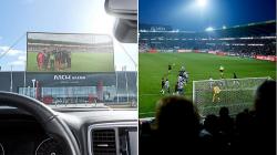 Klub Denmark Perkenalkan Cara Baru Nonton Sepak Bola, Drive in Football
