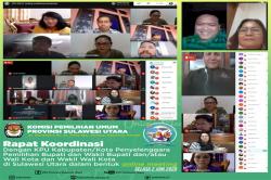 Bahas Pilkada Serentak, KPU Sulut Gelar Rakor Online