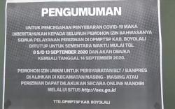 Satu Pegawai Front Office Positif Covid-19, Kantor Perizinan di Boyolali Ditutup