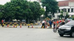 Jalan Stasiun Kota Arah Pasar Pagi Asemka Jakarta Barat Ditutup