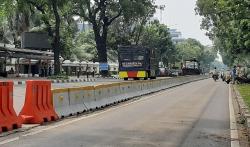 Polisi Tutup Jalan Medan Merdeka Barat Arah Istana Negara