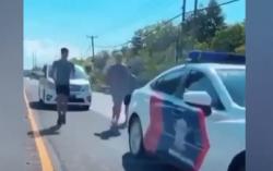 Video Viral Mobil Patwal Kawal 3 Orang Joging Tak Pakai Masker di Jalan Raya