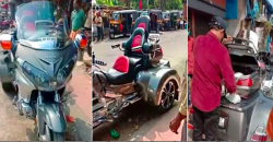 Aksi Pria Berbelanja Sayuran Pakai Honda Gold Wing Bikin Warga India Penasaran