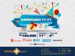 Harbolnas 11.11, Diskon Kian Besar dengan Kartu Kredit MNC Bank