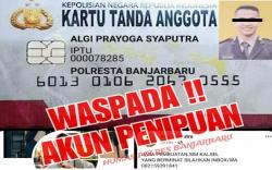 Tawarkan Jasa Pembuatan SIM di Polres Banjarbaru, Akun Medsos Ini Diburu Polisi