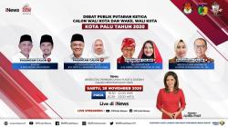 Live di iNews Malam Ini Pukul 19.30 WIB: Debat Pilkada Palu, Perempuan Berebut Kota 5 Dimensi