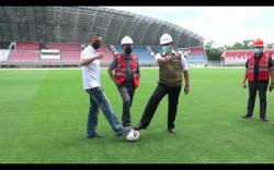 Begini Reaksi Menpora dan PSSI Saat Tinjau Venue Piala Dunia U-20 di Palembang 