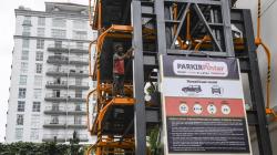 Penampakan Parkir Bertingkat Otomatis Khusus Mobil di Jakarta