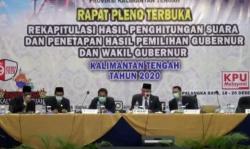 Rapat Pleno KPU, Sugianto Sabran-Edy Ditetapkan Pemenang Pilkada Kalteng