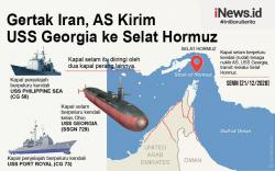 Kapal Selam AS USS Georgia Muncul di Selat Hormuz, Gertak Iran?