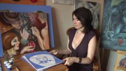 Mantap Betul! Perempuan Ini Lukis Wajah Cristiano Ronaldo Pakai Payudara