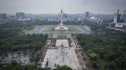 Resmi Dihentikan Sementara, Begini Suasana Proyek Revitalisasi Monas Hari Ini