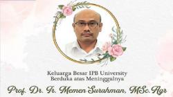 Dosen IPB University Memen Surahman Wafat di RSUD Kota Bogor