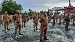 Apel Pagi, ASN di Pemprov Papua Ikut Upacara dengan Terapkan Protokol Kesehatan