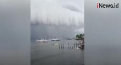 Video Fenomena Awan Mirip Tsunami Muncul di Polewali Mandar Berlangsung Satu Jam