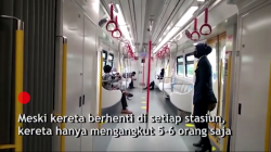 Video LRT Velodrome-Kelapa Gading Masih Sepi Penumpang