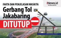 Infografis Fakta dan Penjelasan Waskita Soal Penutupan Gerbang Tol Jakabaring