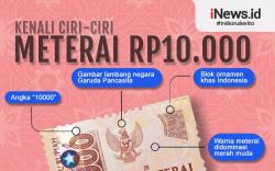 Infografis Ciri-Ciri Meterai Baru Rp10.000