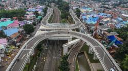 Penampakan dari Udara Fly Over Tapal Kuda Lenteng Agung Mulai Diuji Coba