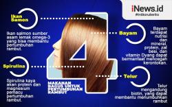 Infografis Empat Makanan Sehat untuk Rambut