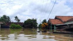 Sungai Citarum dan Cibeet Meluap, Desa Karangligar Karawang Nyaris Tenggelam<