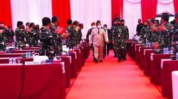 Menhan Prabowo Subianto Hadiri Rapim TNI 2021