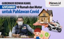 Infografis Giveaway 10 Rumah dan 10 Motor Bagi Pahlawan Covid